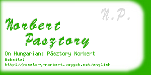 norbert pasztory business card